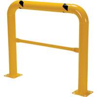 High Profile Machinery Guards, 4' W x 3.5' H, Yellow Action Paper