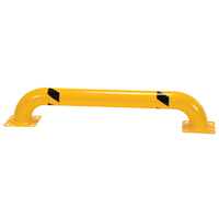 Garde-corps &agrave; profil bas pour rayonnages, 4' la x 0,75' h, Jaune Action Paper