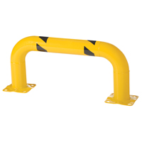 Garde-corps &agrave; profil bas pour rayonnages, 3' la x 1,4' h, Jaune Action Paper