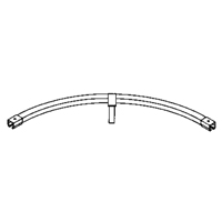 Floor Mounted 90° Curved Curtain Partition Track, 3' L Action Paper