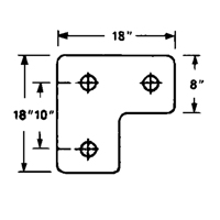 Molded Rubber Dock Guards, Rubber, 18" W x 4" D x 18" H Action Paper