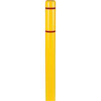 Polyethylene Bollard Covers, 4-1/2" Dia. x 52" L, Yellow Action Paper
