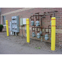 Polyethylene Bollard Covers, 6-5/8" Dia. x 52" L, Yellow Action Paper