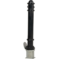 Removable Ornamental Bollards, Steel, 40" H x 4-1/2" W, Black Action Paper