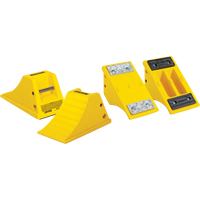 All-Terrain Heavy-Duty Wheel Chocks, Polyurethane, Yellow, 8-1/2" W x 15-1/2" D x 8-1/4" H Action Paper