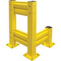 Barri&egrave;re de s&eacute;curit&eacute; de qualit&eacute; industrielle, Acier, 19" lo x 12" h, Jaune s&eacute;curit&eacute; OSHA Action Paper