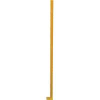 Adjustable Perimeter Guard Corner Post, 4" W x 72" H, Yellow Action Paper