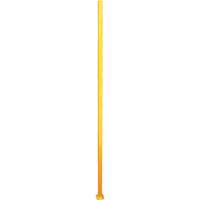 Adjustable Perimeter Guard In-Line Post, 4" W x 96" H, Yellow Action Paper