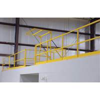 Mezzanine Safety Gate, 68-1/2" L x 42" H, 80-1/16" Raised, Yellow KI289 | Action Paper
