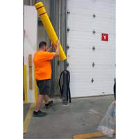 Polyethylene Bollard Cover, 6-5/8" Dia. x 60" L, Red/Yellow Action Paper