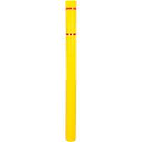 Polyethylene Bollard Cover, 4-1/2" Dia. x 64" L, Red/Yellow Action Paper