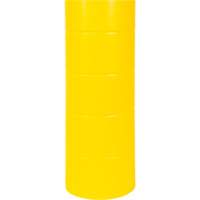 Polyethylene Bollard Cover, 6-5/8" Dia. x 60" L, Red/Yellow Action Paper
