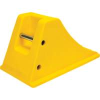 Wheel Chocks with Aluminum Tread, Polyurethane, Safety Yellow, 11-1/4" W x 21" D x 12-1/4" H Action Paper