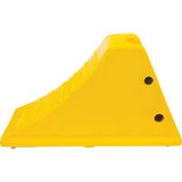 Wheel Chocks with Aluminum Tread, Polyurethane, Safety Yellow, 11-1/4" W x 21" D x 12-1/4" H Action Paper