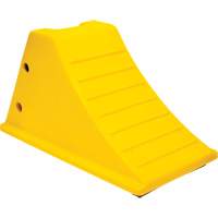Wheel Chocks with Rubber Tread, Polyurethane, Yellow, 11-1/4" W x 21" D x 12-1/4" H Action Paper