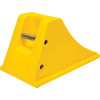 Wheel Chocks with Rubber Tread, Polyurethane, Yellow, 11-1/4" W x 21" D x 12-1/4" H Action Paper