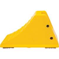 Wheel Chocks with Rubber Tread, Polyurethane, Yellow, 11-1/4" W x 21" D x 12-1/4" H Action Paper
