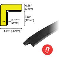 Magnetic E Profile Magnetic 1M Corner Protection Bumper Guard Action Paper