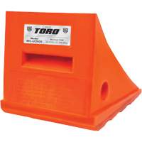 25 Ton General Purpose Wheel Chock, Urethane, Orange Action Paper