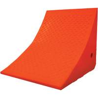 70 Ton Large Equipment Wheel Chock, Urethane, Orange Action Paper