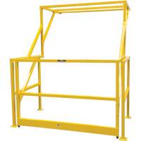 Mezzanine Safety Gate, 70" L x 77" H, 78" Raised, Yellow Action Paper