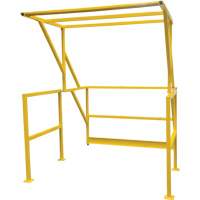 Mezzanine Safety Gate, 70" L x 77" H, 78" Raised, Yellow Action Paper