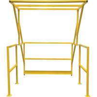 Mezzanine Safety Gate, 70" L x 77" H, 78" Raised, Yellow Action Paper