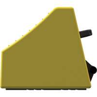 Checkers Safety Heavy-Duty Ultra Class Mining Wheel Chock, HDPE, Yellow, 14-1/2" W x 17-1/2" D x 16" H Action Paper