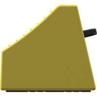 Checkers Safety Heavy-Duty Ultra Class Mining Wheel Chock without Bracket, HDPE, Yellow, 14-1/2" W x 17-1/2" D x 16" H Action Paper