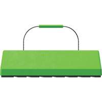 Checkers Safety SafeRay  Aircraft Wheel Chock with Cable Handle & Rubber Pad, Urethane, Fluorescent Green, 24" W x 8" D x 6" H Action Paper