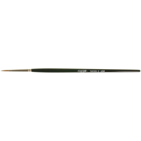 Artist Paint Brush, 3/32" Brush Width, Red Sable, Wood Handle Action Paper