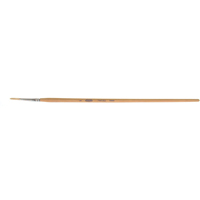 Pure White Bristle Round Marking Paint Brush, 9/64" Brush Width, White China, Wood Handle Action Paper