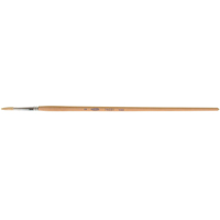 Pure White Bristle Round Marking Paint Brush, 5/32" Brush Width, White China, Wood Handle Action Paper
