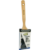 Crown Pro Straight Paint Brush, Bristle, Wood Handle, 2-1/2" Width Action Paper
