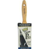 Crown Pro Straight Paint Brush, Bristle, Wood Handle, 2-1/2" Width Action Paper