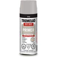 Tremclad&reg; Rust Primer Spray, Grey, Very Flat, Aerosol Can Action Paper