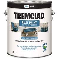 Peinture antirouille &agrave; base d'eau Tremclad, 3,78 L, Gallon, Noir Action Paper