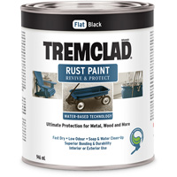 Peinture antirouille &agrave; base d'eau Tremclad, 946 ml, Canette, Noir Action Paper