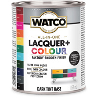 Composant de base fonc&eacute; pour finition laqu&eacute;e + couleur tout-en-un Watco, 946 ml, Base &agrave; teinte fonc&eacute;e, Tr&egrave;s brillant Action Paper