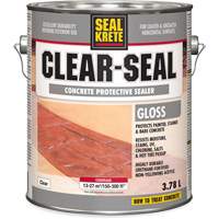 Produit d&eacute;tanch&eacute;it&eacute; protecteur Seal-Krete, 3,78 L, &agrave; l'eau, Brillant, Transparent Action Paper