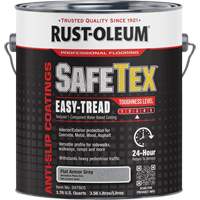 SafeTex&reg; Easy-Tread Acrylic Coating, 1 gal., Water-Based, Flat/Textured, Grey Action Paper
