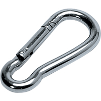 Zinc Plated Snap Hook, 200 lbs. (0.1 tons) Working Load Limit, 1/8" Size, 1/4" Eye Action Paper