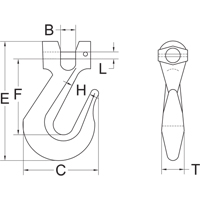 Clevis Slip Hook - Grade 70 Action Paper