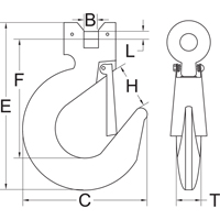 Clevis Slip Hook with Latch - Grade 70 Action Paper