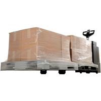 Fully Powered Electric Pallet Truck With  Stand-On Platform, 4500 lbs. Cap., 96" L x 30" W Action Paper