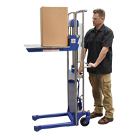 Hefti-Lift Load Stacker, Foot Pump Operated, 880 lbs. Capacity, 59" Max Lift Action Paper