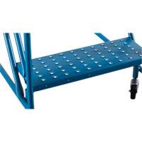 CSA-Certified Rolling Step Ladder with Locking Step, 8 Steps, 30" Step Width, 72" Platform Height, Steel Action Paper