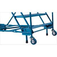 CSA-Certified Rolling Step Ladder with Locking Step, 8 Steps, 30" Step Width, 72" Platform Height, Steel Action Paper