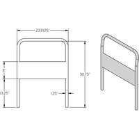 24" Chrome Handle for Platform Truck Action Paper