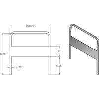 30" Chrome Handle for Platform Truck Action Paper